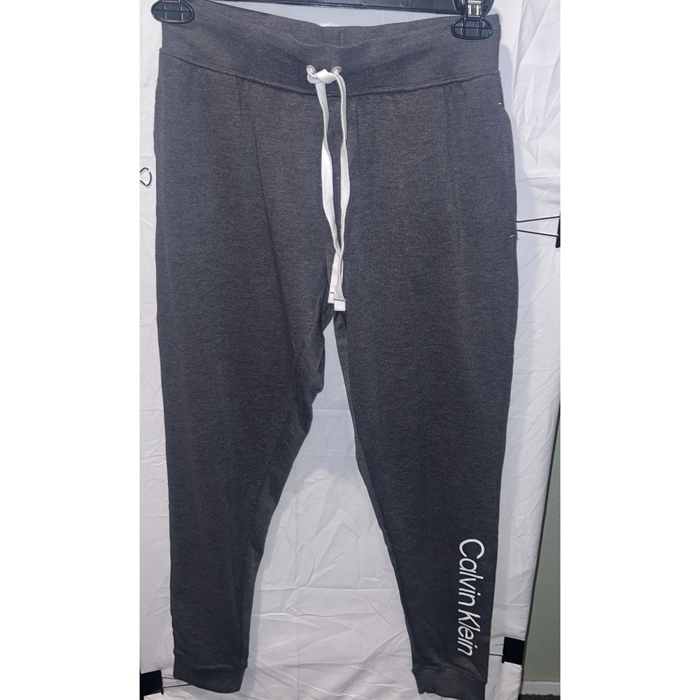 Calvin Klein Women's French Terry Joggers Sleepwear Pants Pajama Athleisure S